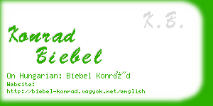konrad biebel business card